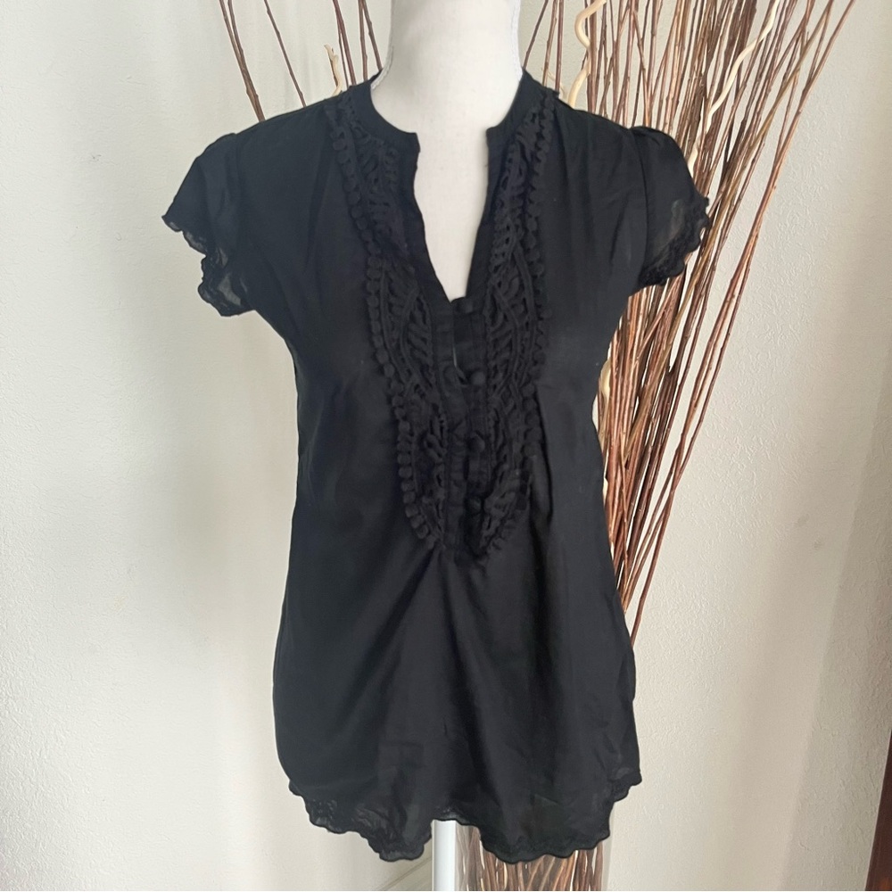 Converse Black Short Sleeve Top Size XS